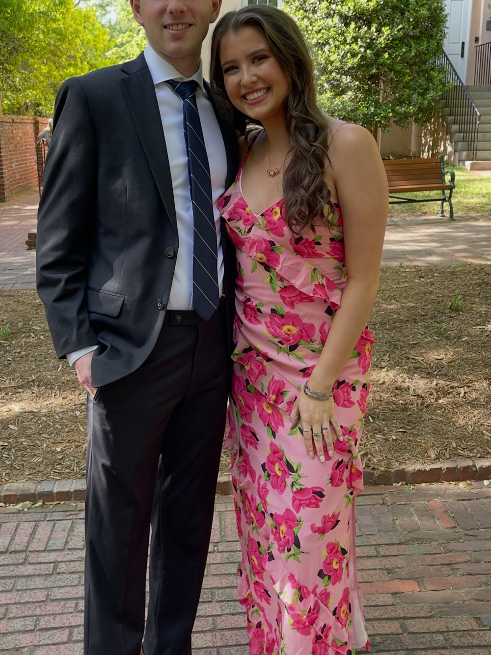 Pink Floral Formal Dress